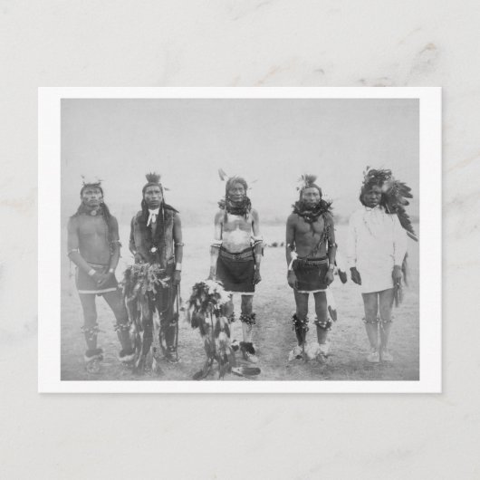 5 Grass Dance Indian Warriors Fotografie Postkarte (Vorderseite)