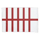 5 halbierte rote Linien Kissenbezug (Vorderseite-Links)