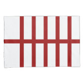 5 halbierte rote Linien Kissenbezug (Vorderseite-Rechts)