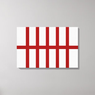 5 halbierte rote Linien Leinwanddruck