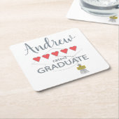 5 Herz-Kreislauf-Abitur Rechteckiger Pappuntersetzer (angewinkelt)