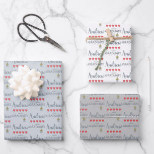 5 Herzen Diplomierter Geschenkpapier Set