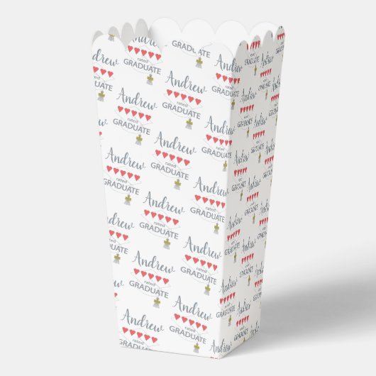 5 herzensierte Graduate Popcorn Geschenkschachtel (Rückseite)