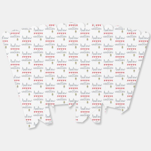 5 herzensierte Graduate Popcorn Geschenkschachtel (Ungeklappt)