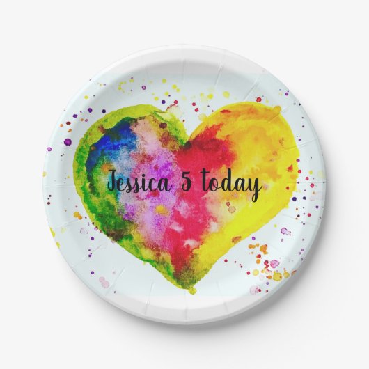 5 heute Geburtstagsparty Teller (Vorderseite)