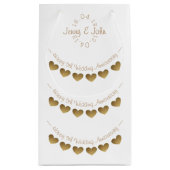 5. Hochzeit Jubiläum kleine Geschenktasche Holz He Geschenktüte (Rückseite)