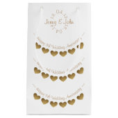 5. Hochzeit Jubiläum kleine Geschenktasche Holz He Geschenktüte (Vorderseite)