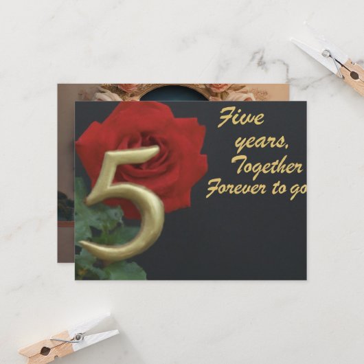 5. Hochzeit Karte (Vorderseite/Rückseite Beispiel)