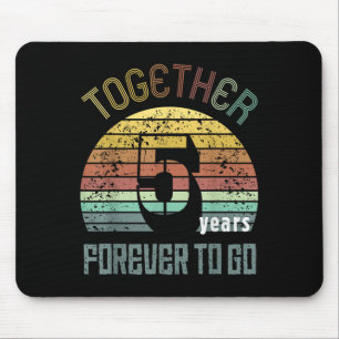 5. Hochzeitsjubiläum für das passende Paar  Mousepad