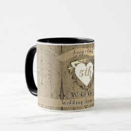 5. Hochzeitsjubiläum "Holz" Bild Tasse