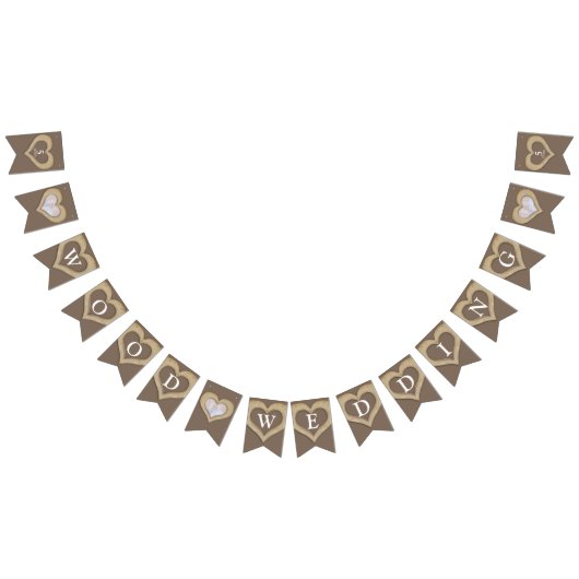 5. Hochzeitstag aus Holz personalisiertes Foto Wimpelkette (Alle)