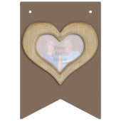 5. Hochzeitstag aus Holz personalisiertes Foto Wimpelkette (Zweite Fahne)