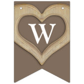 5. Hochzeitstag aus Holz personalisiertes Foto Wimpelkette (Dritte Fahne)