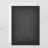 5. Hochzeitstag - Chalkboard Gold Einladung (Rückseite)