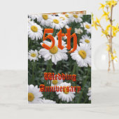 5. Hochzeitstag - Daisy Karte (Gelbe Blume)