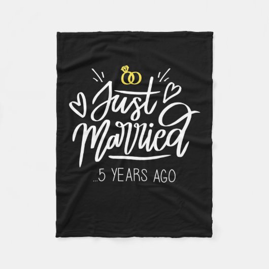 5. Hochzeitstag Fleecedecke (Vorderseite)