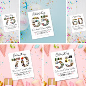 5. Hochzeitstag Foto Collage Begrüßungszeichen Poster