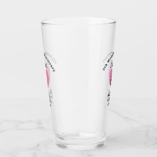 5. Hochzeitstag Geschenk Personalisiert Glas (Rechts)