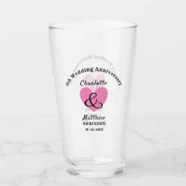 5. Hochzeitstag Geschenk Personalisiert Glas