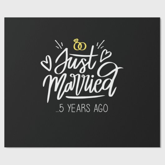 5. Hochzeitstag Geschenkpapier (Flach)