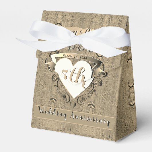 5. Hochzeitstag Geschenkschachtel (Vorderseite)