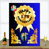 5. Hochzeitstag Karte