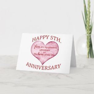 5. Hochzeitstag Karte