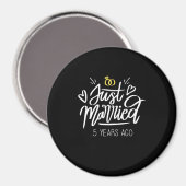 5. Hochzeitstag Magnet (Vorderseite/Rückseite)