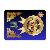 5. Hochzeitstag Magnet (Horizontal)