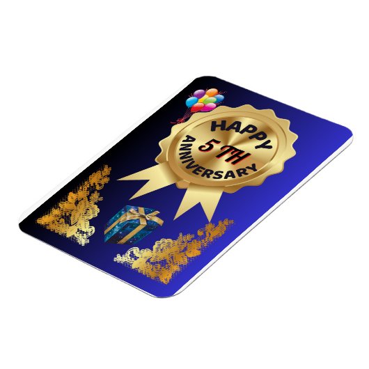 5. Hochzeitstag Magnet (Linke Seite)