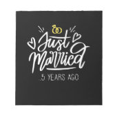 | 5. Hochzeitstag Notizblock (Vorderseite)