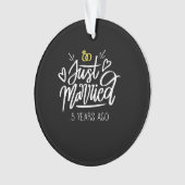 5. Hochzeitstag Ornament (Vorderseite)
