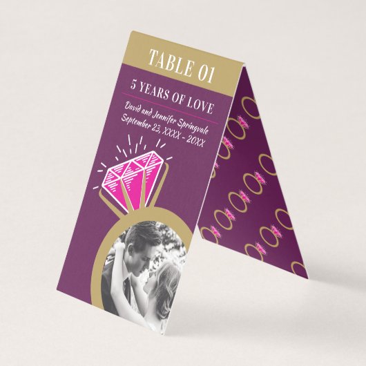 5. Hochzeitstag Rosa Turningring Foto (Vorderseite)