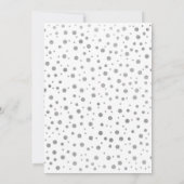 5. Hochzeitstag - Silber & Weiß Einladung (Rückseite)