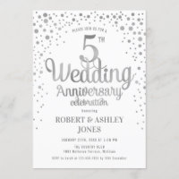 5. Hochzeitstag - Silber & Weiß