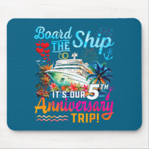 5. Hochzeitstag von Mann und Frau Mousepad