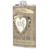 5. Hochzeitstag "Wood" Flachmann (Links)