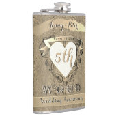 5. Hochzeitstag "Wood" Flachmann (Rechts)