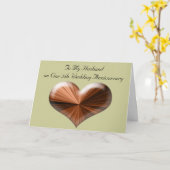 5. Hochzeitstag zu meiner Ehemannskarte Karte (Gelbe Blume)