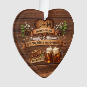5. hölzerne Hochzeitstagszeremonie Foto Rustikal Ornament