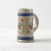 5. Hölzerner Jahrestags-Hochzeitstag Bierglas (VorderseiteRechts)