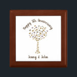 5. Holzhochzeit Erinnerungskiste<br><div class="desc">5. Jubiläum aus Holz personalisierte Geschenkboxen aus Holz.
Ein wunderschönes Geschenk für ein Paar, das fünf Jahre Ehe feiert.
Das Design zeigt einen Baum aus Herzschmetterlingen und liest "Happy 5th Anniversary".
Der gesamte angezeigte Text, einschließlich der Namen des Ehemanns und der Ehefrau, kann auf Wunsch angepasst werden.</div>