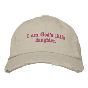 5. Ich bin Gottes kleine Tochter. Bestickte Baseballkappe