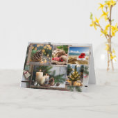 5 Image Holiday Folded Grußkarte Karte (Gelbe Blume)