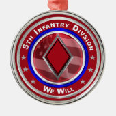 5. Infanterieabteilung Keepake Ornament Aus Metall (Vorne)