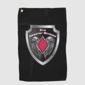 5. Infanterieabteilung, kundenspezifisch Schild Golfhandtuch (Vorderseite)