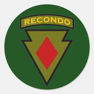 5. Infanteriediv Recondo-Taschenpatch 1 Runder Aufkleber