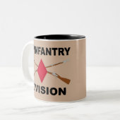 5. Infanteriedivision - gekreuzte Gewehre - mit Zweifarbige Tasse (Vorderseite Links)