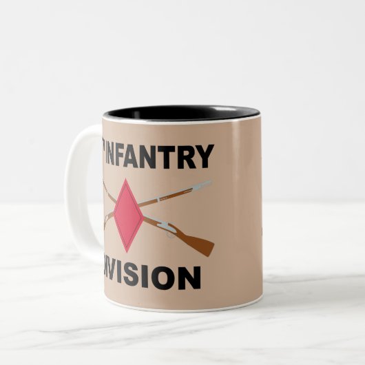 5. Infanteriedivision - gekreuzte Gewehre - mit Zweifarbige Tasse (Vorderseite Links)