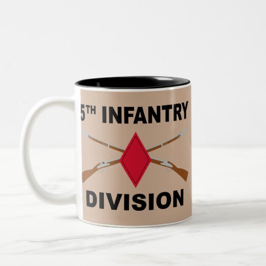 5. Infanteriedivision - gekreuzte Gewehre - mit Zweifarbige Tasse (Links)